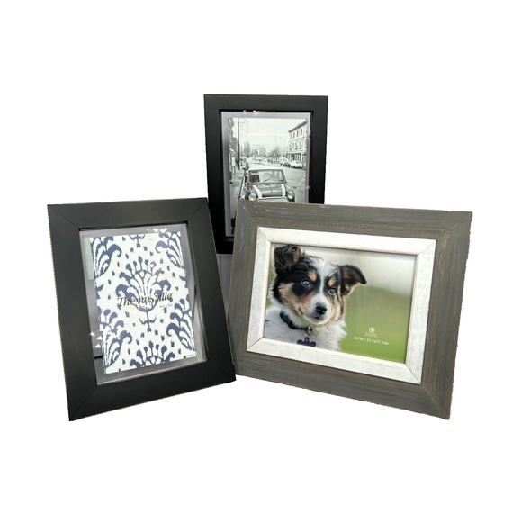 Set Of 3 Wooden Picture Frames by Portfolio, Thomasville and Burnes of Boston - Picture 1 of 11